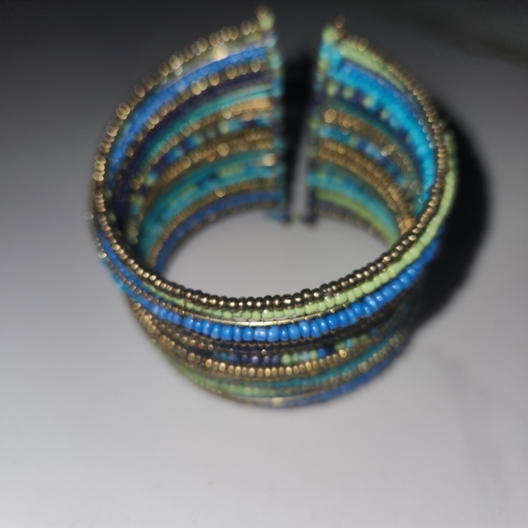 Beaded Cuff Bracelet - Picture 2 of 2